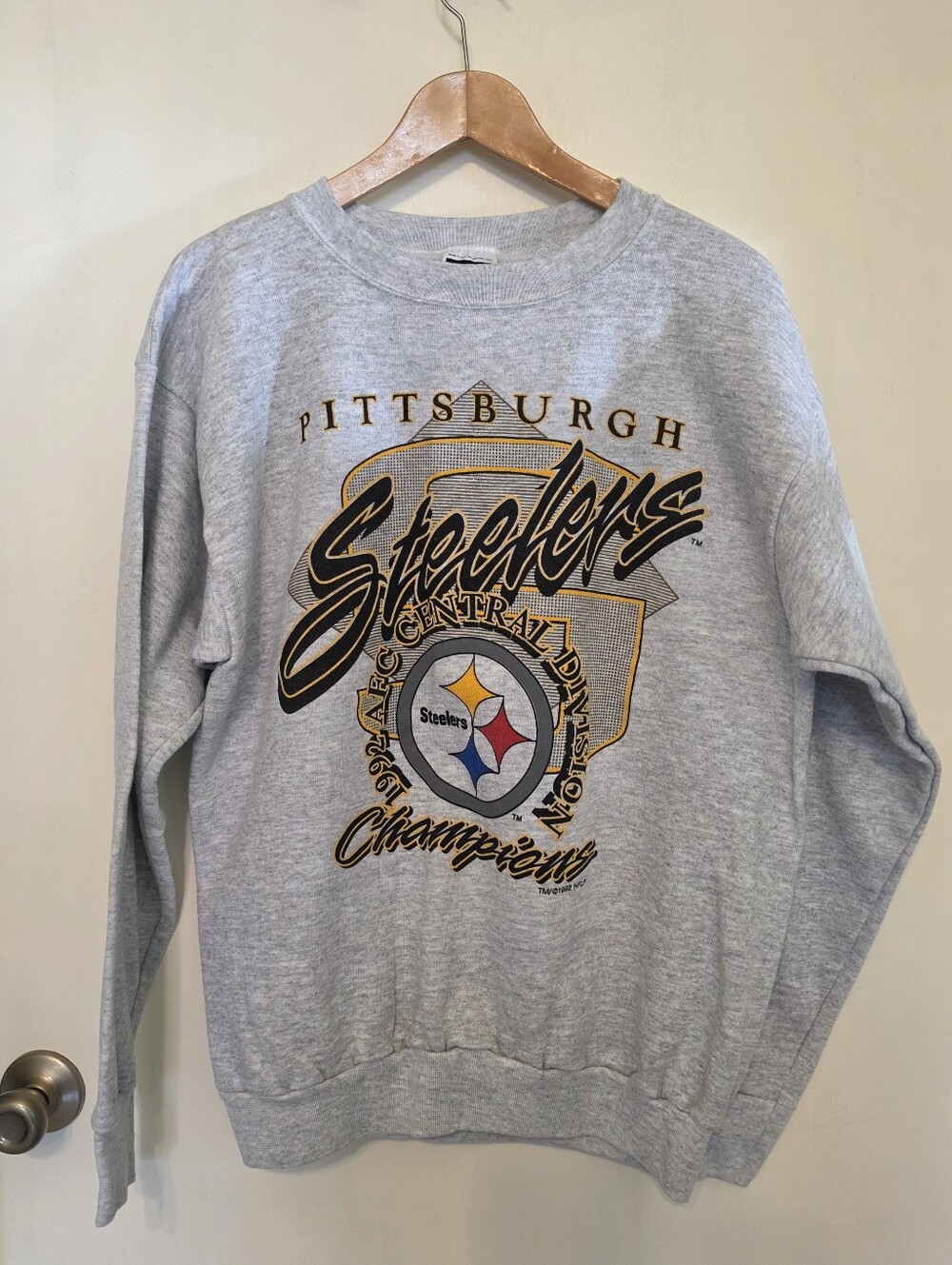 Lot Of 2 Vintage Steelers Football Sweatshirts Size XL